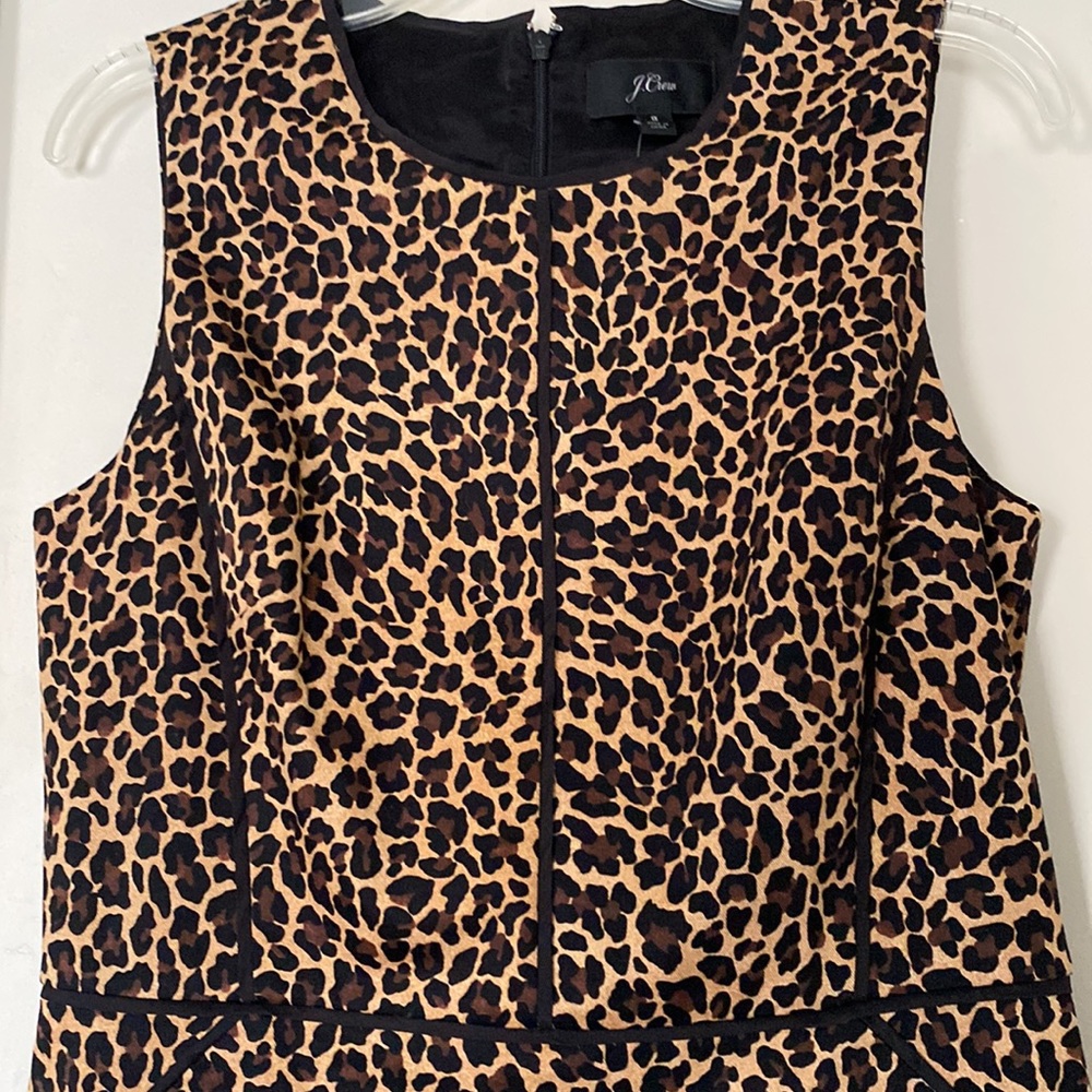 J. Crew Leopard Print Sheath Dress in Brown and Black - Picture 5 of 16